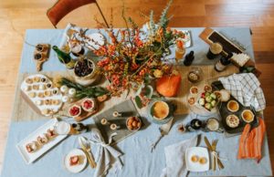 Fall pie party tablescape