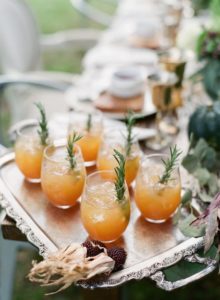 bourbon and apple rosemary cocktail