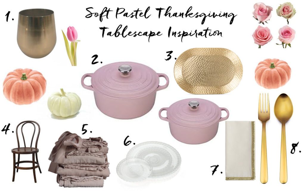 shop the look soft pink thanksgiving table decor