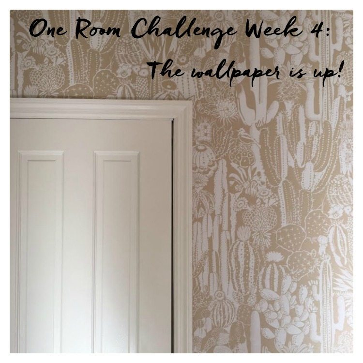 ONE ROOM CHALLENGE WEEK 4: WALLPAPER IS UP!