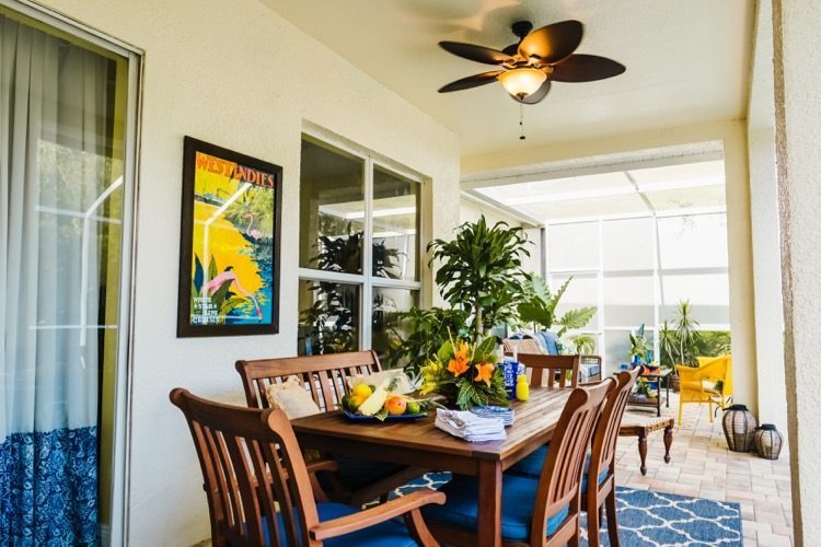 West Indies Inspired Lanai Makeover