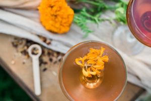 marigold tea cocktail