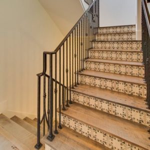 staircase project renovation with tile risers