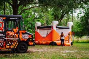 a kid-friendly backyard party with food truck