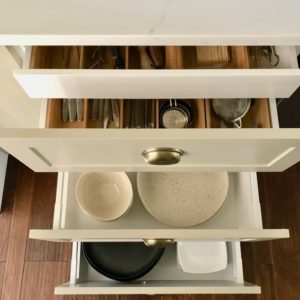 Inside our IKEA kitchen cabinets