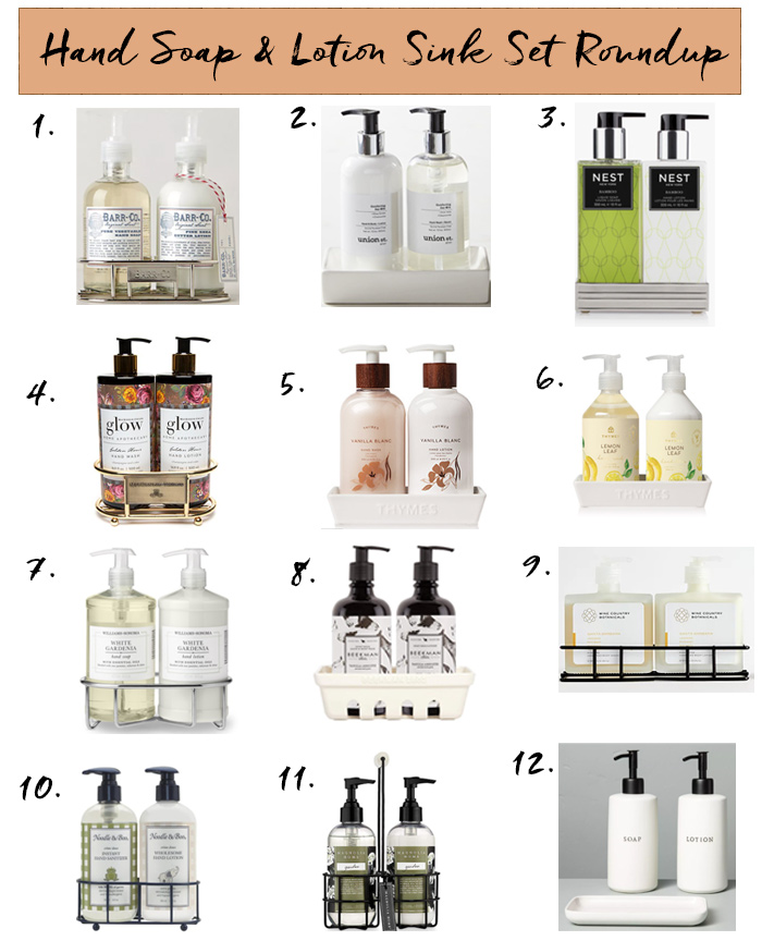 Hand Soap and Lotion Sink Set Roundup