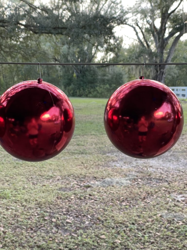 DIY textured globe ornaments