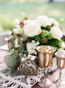 vegetable and flower table decor