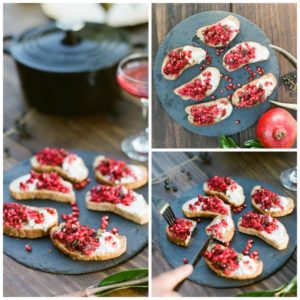 cranberry pomegranate goat cheese appetizer