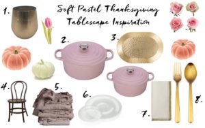 shop the look for soft pastel thanksgiving tablescape ispiration