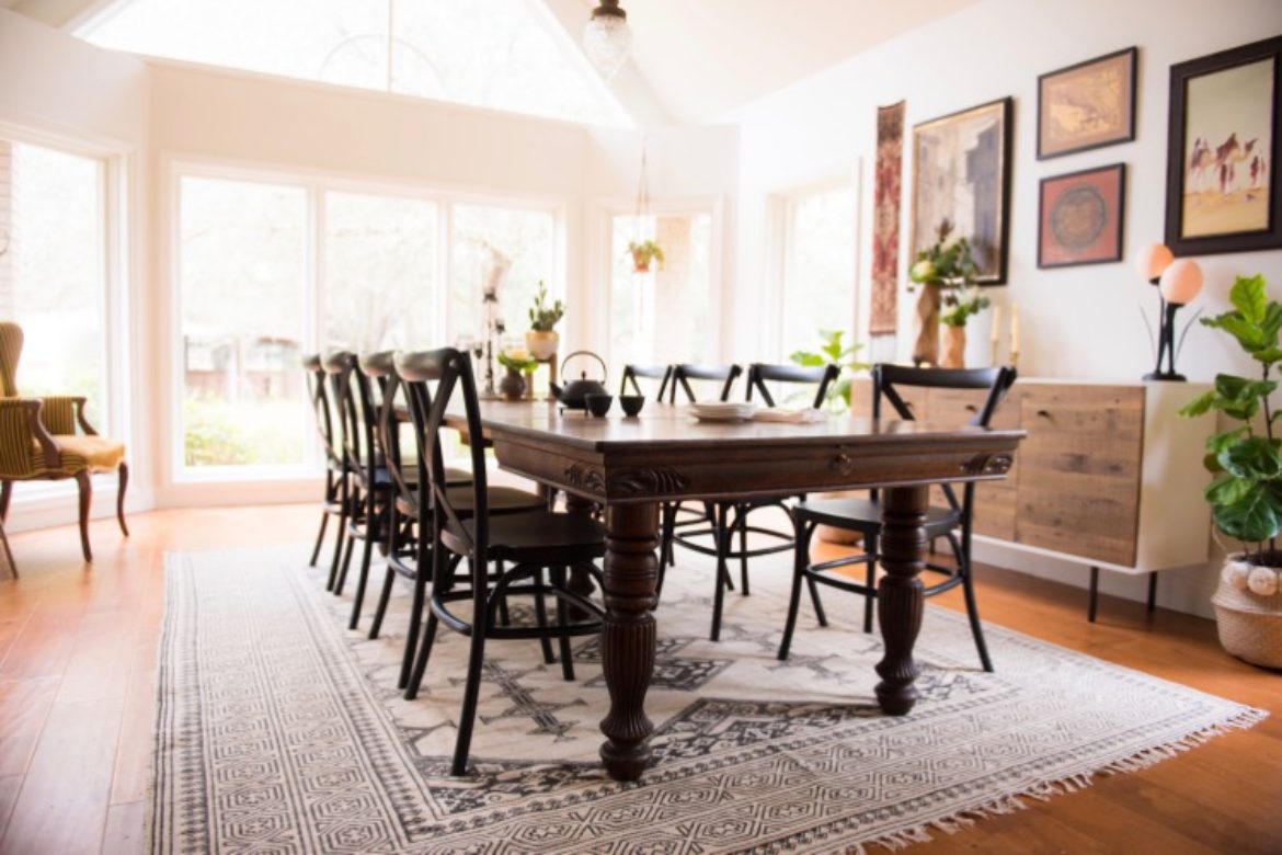 Global Eclectic Dining Room Reveal, Eclectic Dining Table Chairs