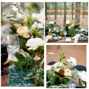 glam gold and black tablescape