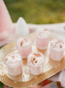 pink hot cocoa with marshmallows