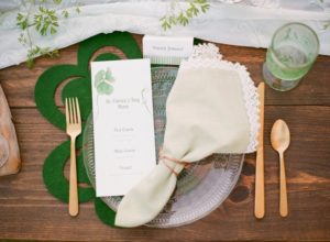 pretty St. Patrick's Day place setting