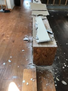removing the half wall around the living room