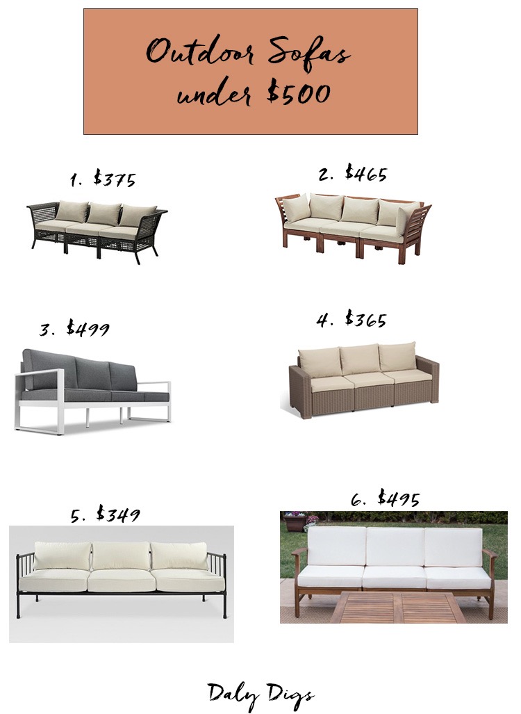 outdoor sofas under $500