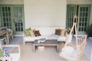 rustic modern backyard patio design