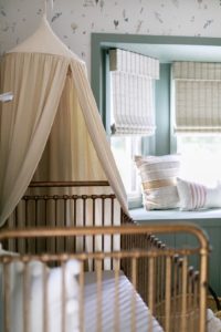 nursery with crib canopy