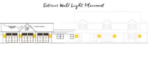 exterior wall light placement